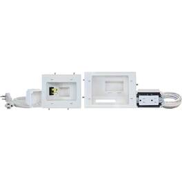 DataComm Electronics - Flat Panel TV Cable Organizer Kit - White