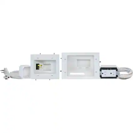 Angle. DataComm Electronics - Flat Panel TV Cable Organizer Kit - White.