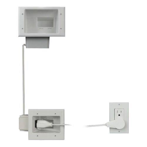 Alt View 1. DataComm Electronics - Flat Panel TV Cable Organizer Kit - White.