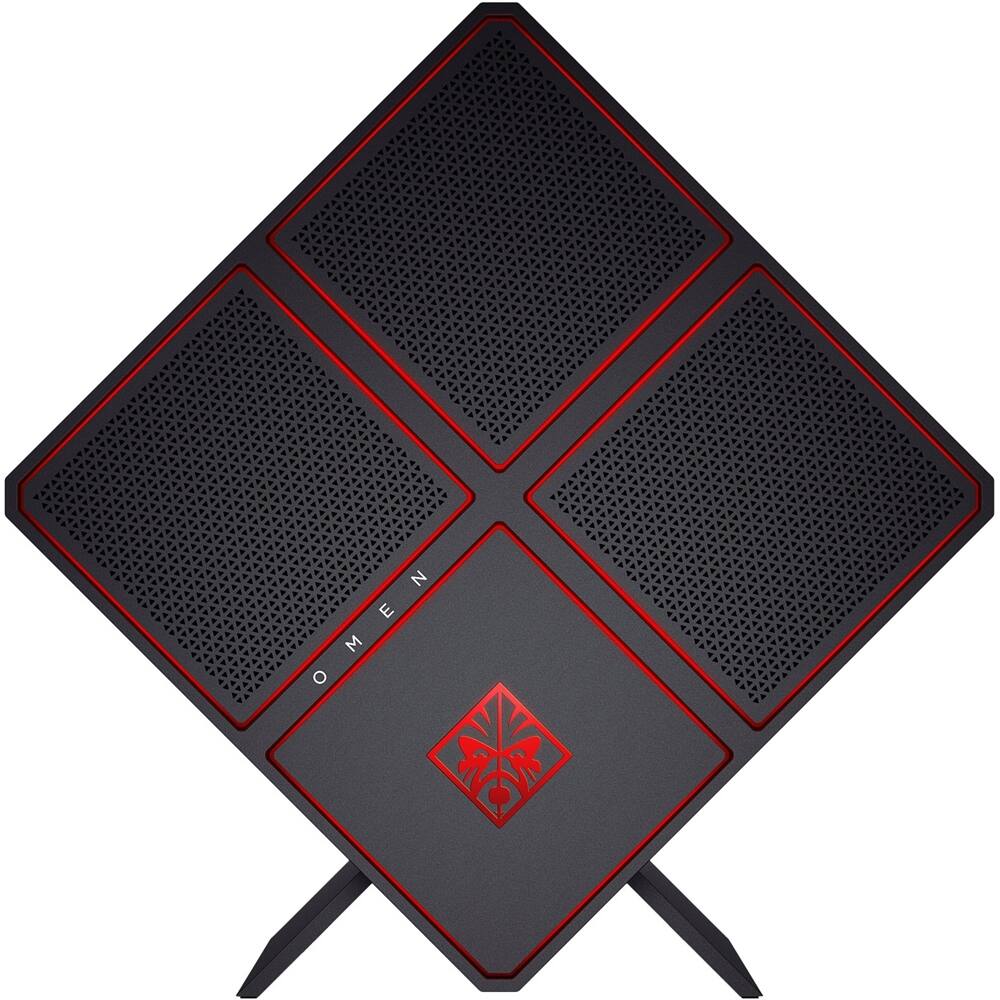 Front. HP - OMEN X by HP Desktop - Intel Core i7 - 8GB Memory - AMD Radeon RX 480 - 256GB Solid State Drive + 2TB Hard Drive - Jet black.