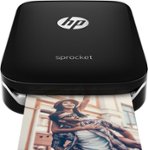 Front. HP - Sprocket Photo Printer - Black.