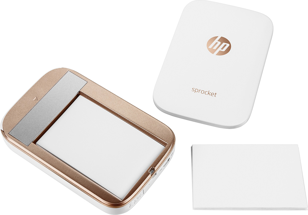 Best Buy: HP Sprocket Photo Printer White X7N07A