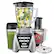 Angle. Oster - Oster Pro® 1200 PLUS Blend-N-Go® Smoothie Cup & Food Processor Attachment - Brushed Nickel - Glass Jar.