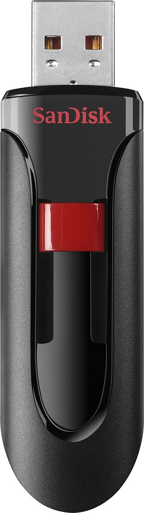 Front. SanDisk - Cruzer 256GB USB 2.0 Flash Drive - Black/Red.