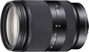 Sony - 18-200mm f/3.5-6.3 Compact E-Mount Standard Zoom Lens - Black - Angle_Zoom
