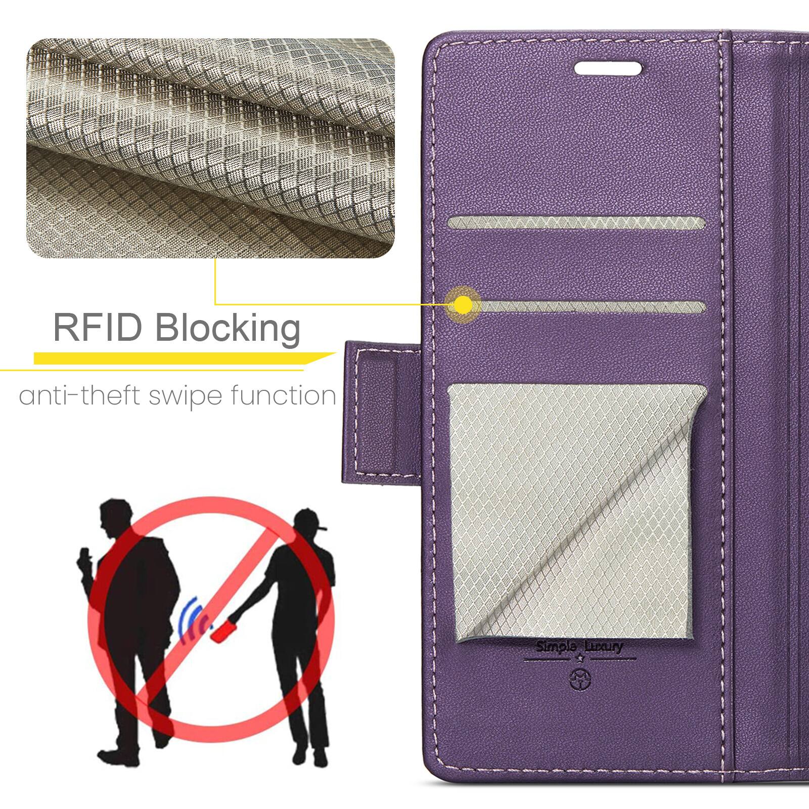 RFID Blocking  
anti-theft swipe function  
Simple Luxury