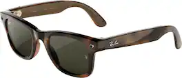 Ray-Ban Meta - (Gen 3) Wayfarer Large - AI Glasses with Camera - Green Lenses - Havana