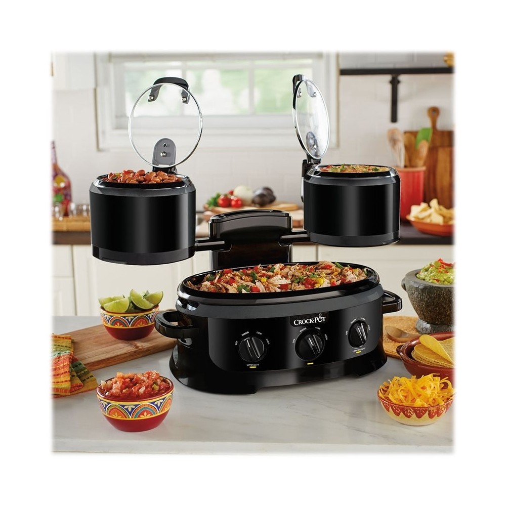 Buy the Crock Pot Duo- Two 2.5 Quart Cook & Serve Slow Cooker IOB