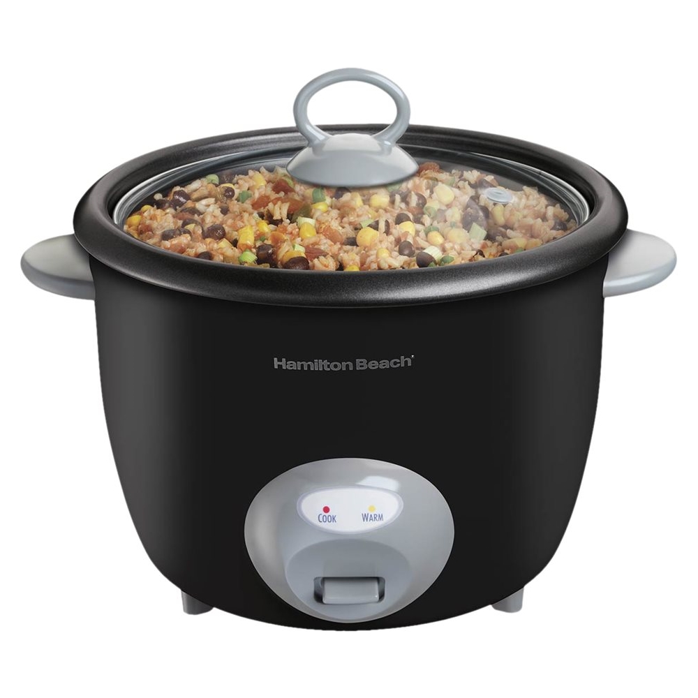 Angle View: Hamilton Beach - 20-Cup Rice Cooker - Black