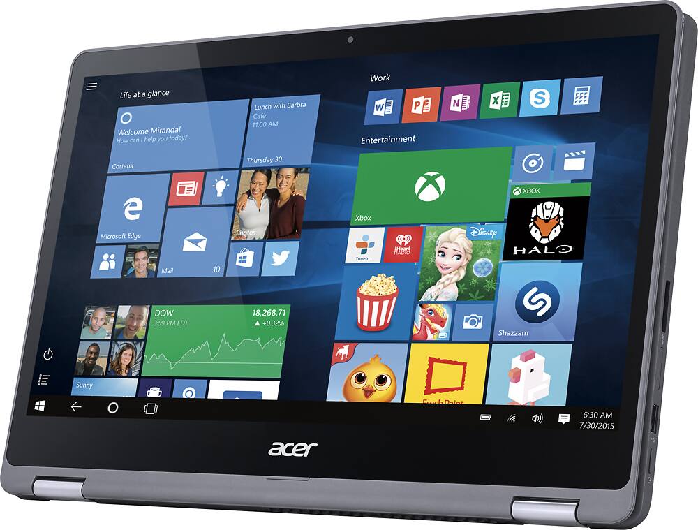 Alt View 11. Acer - Aspire R 15 2-in-1 15.6" Touch-Screen Laptop - Intel Core i5 - 8GB Memory - 1TB Hard Drive - Steel gray.