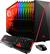 Front. iBUYPOWER - Desktop - Intel Core i5 - 16GB Memory - 120GB Solid State Drive + 1TB Hard Drive - Black/Red.