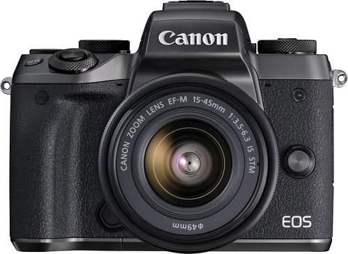 Canon - EOS M5 Mirrorless Camera with EF-M 15-45mm Zoom Lens - Larger Front