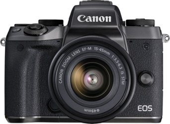 Canon - EOS M5 Mirrorless Camera with EF-M 15-45mm Zoom Lens - Black - Front_Zoom