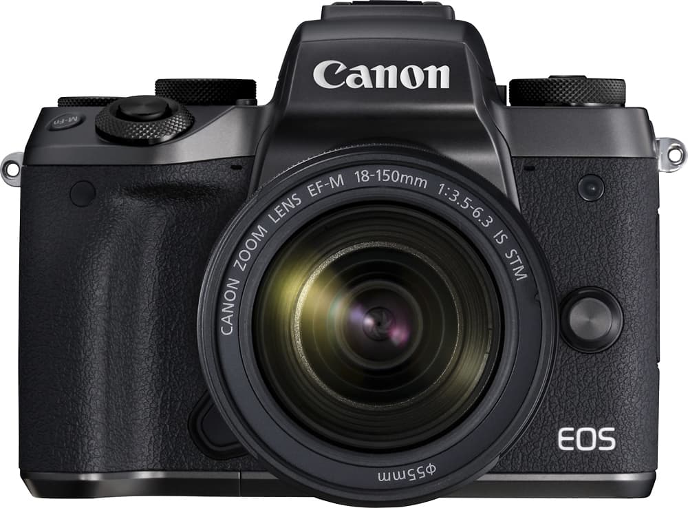 Canon Eos M5 Mirrorless Camera With Ef M 18 150mm Telephoto Zoom Lens Black 1279c021 Best Buy