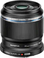 Front. Olympus - M.Zuiko Digital ED 30mm f/3.5 Macro Lens for OM-D and PEN Cameras - Black.