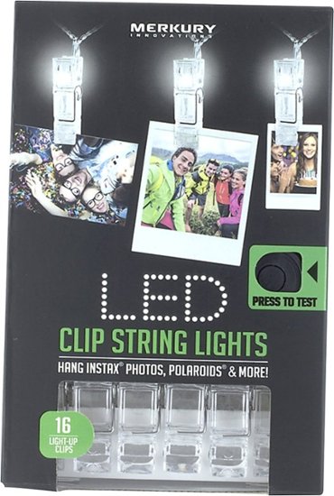 Merkury Innovations - 15 foot LED clip string lights - Angle Zoom
