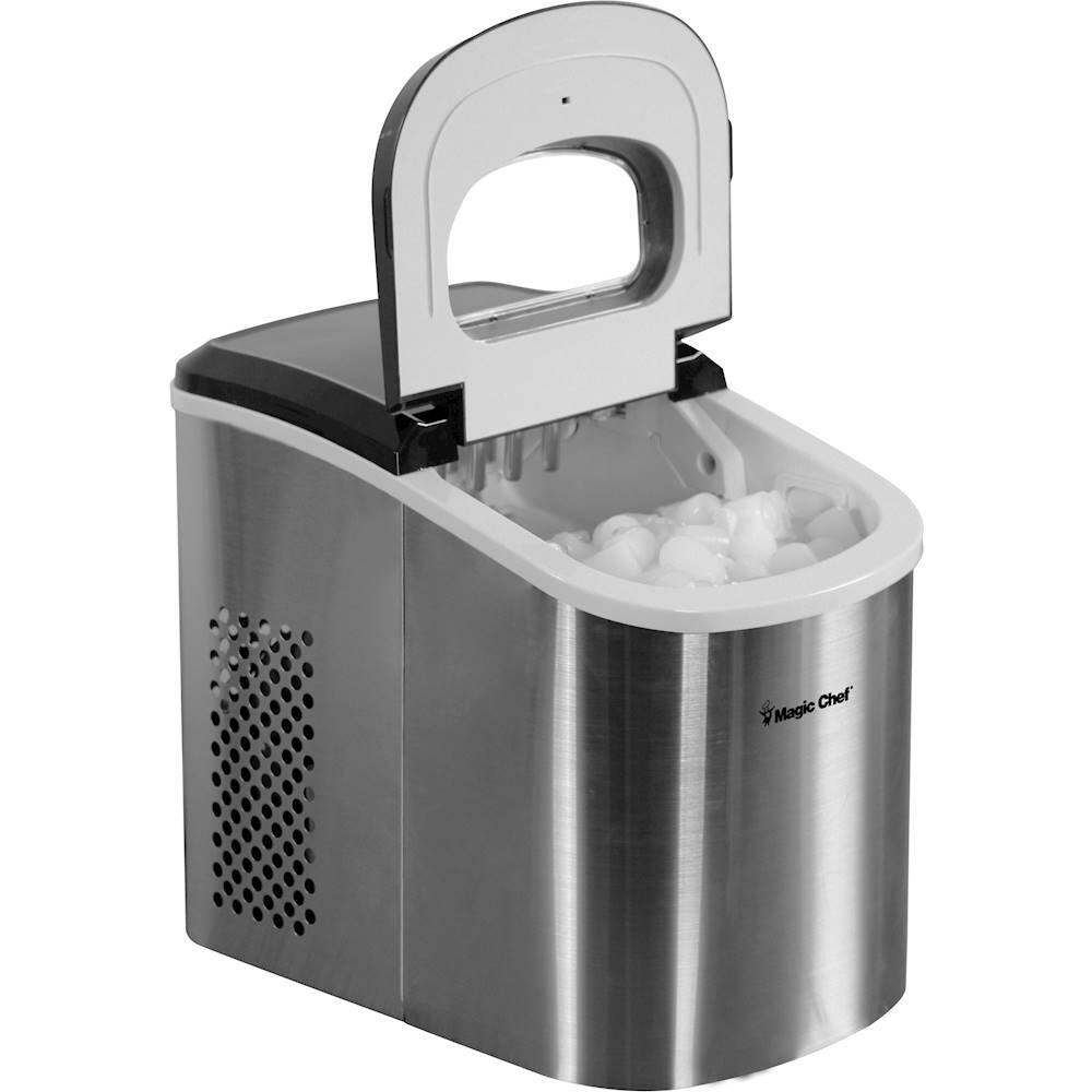 Alt View 11. Magic Chef - 27-Lb. Portable Ice Maker - Silver.