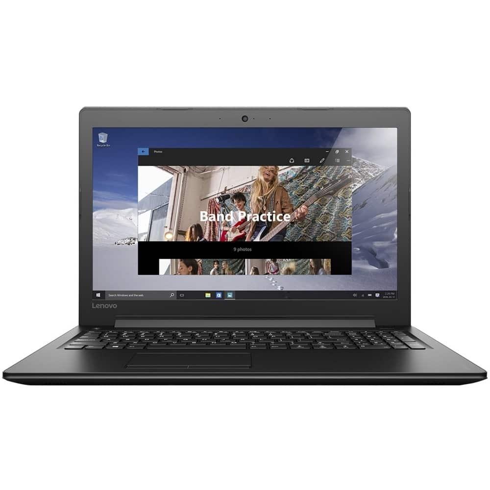 Front. Lenovo - 310-15IKB 15.6" Laptop - Intel Core i7 - 12GB Memory - 1TB Hard Drive - Smooth ebony black.
