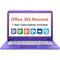 HP - Stream 14" Laptop - Intel Celeron - 4GB - 32GB eMMC Flash Memory - Office 365 Personal 1-Year Subscription Included - Purple violet, Textured linear grooves design-Front_Standard