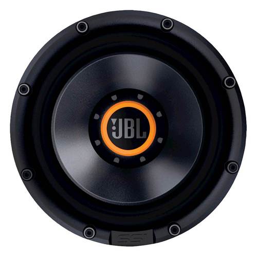 JBL - 450W 10" Single-Voice-Coil SSI Subwoofer - Black / Orange - Larger Front