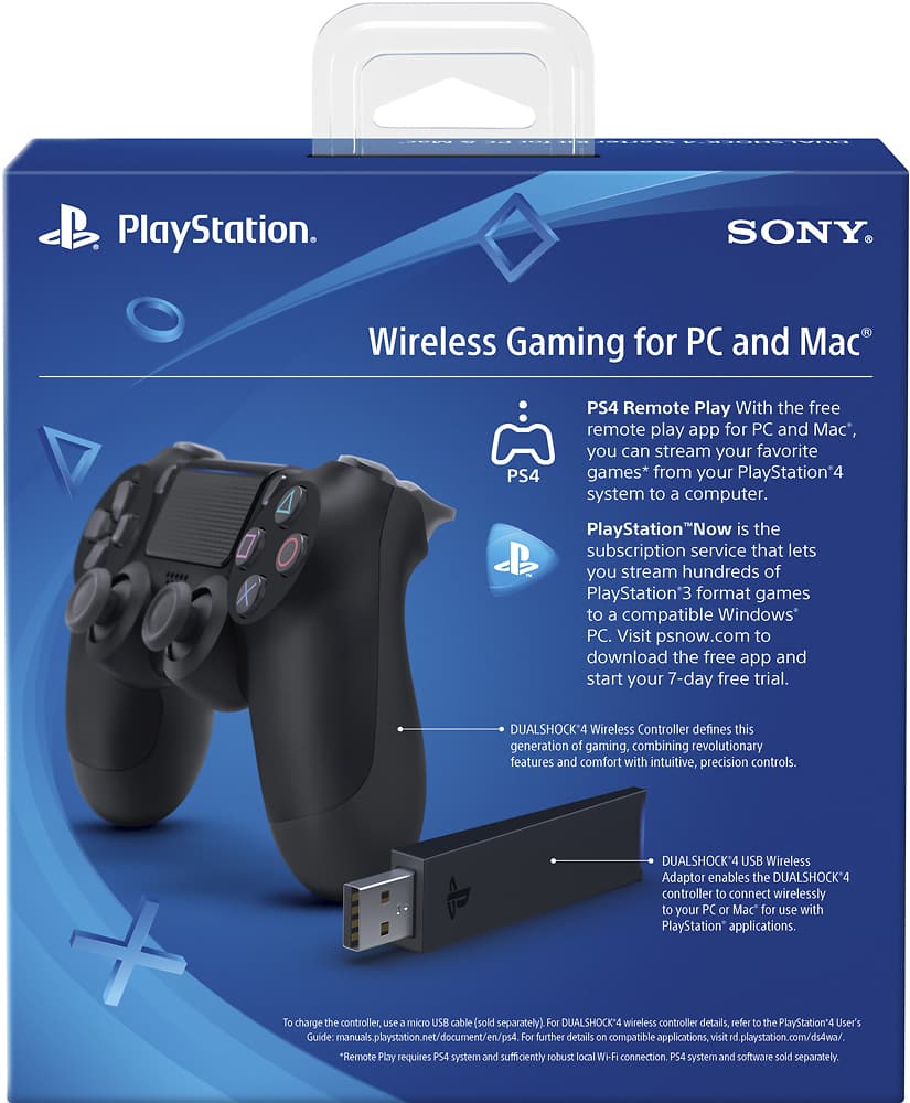 Back. Sony - DualShock 4 Wireless Controller Starter Kit for PlayStation 4 - Black.