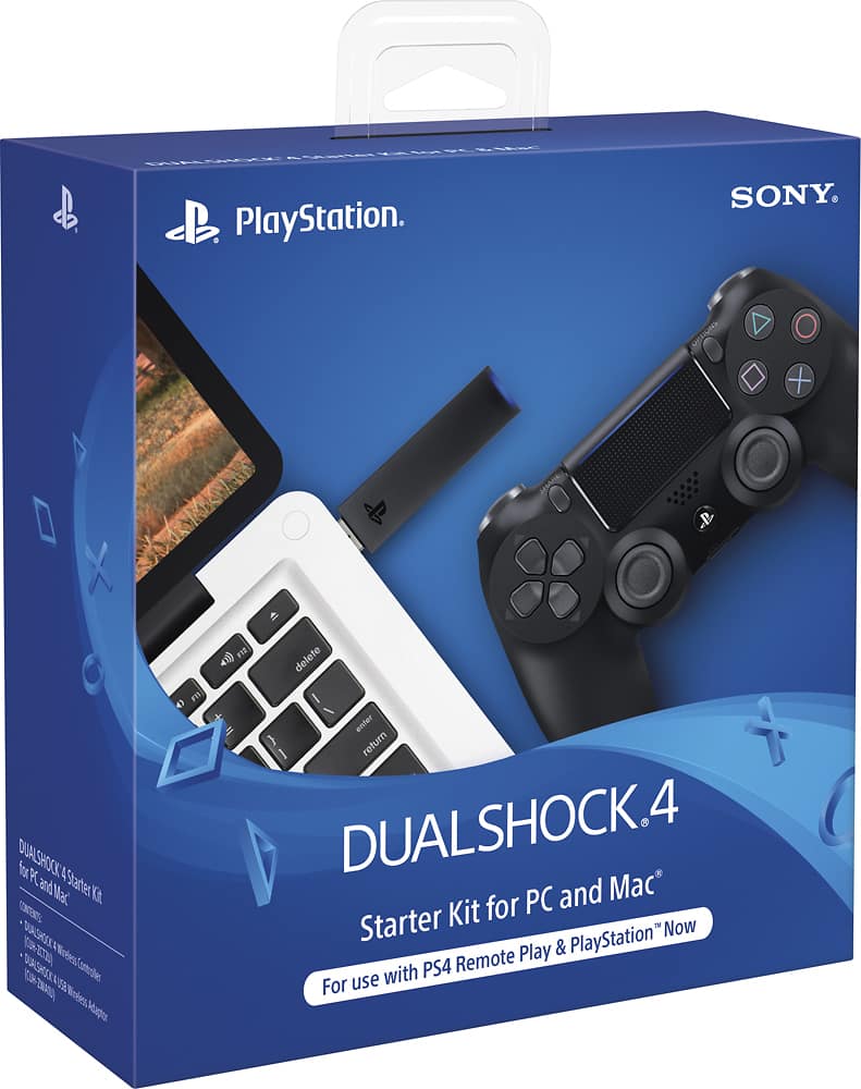 Angle. Sony - DualShock 4 Wireless Controller Starter Kit for PlayStation 4 - Black.