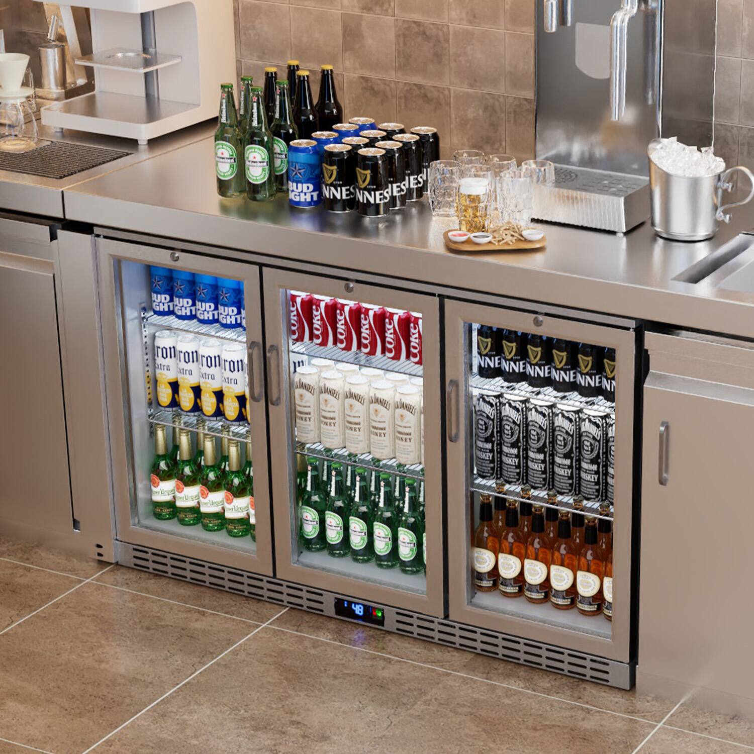 Coolake 53 inch 11.7 cu.ft Back Bar Cooler Commercial Counter