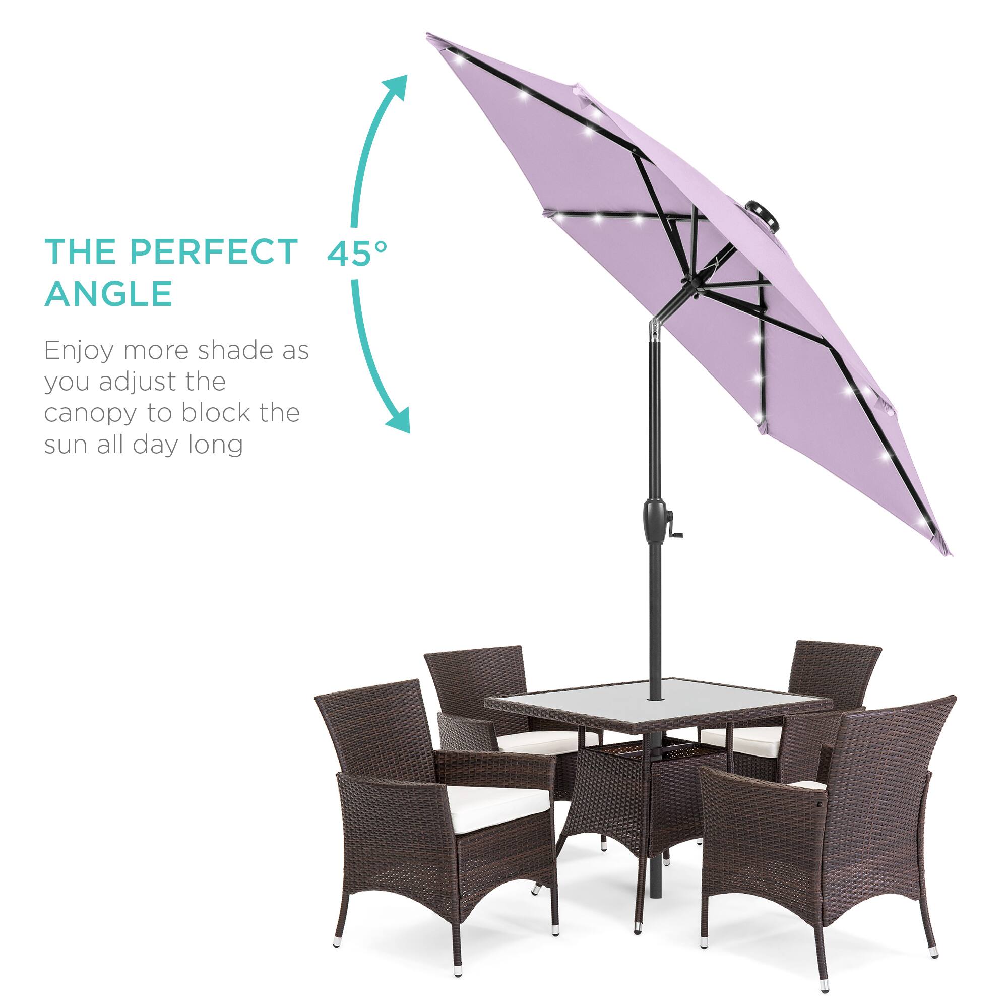 THE PERFECT 45° ANGLE

Enjoy more shade as you adjust the canopy to block the sun all day long