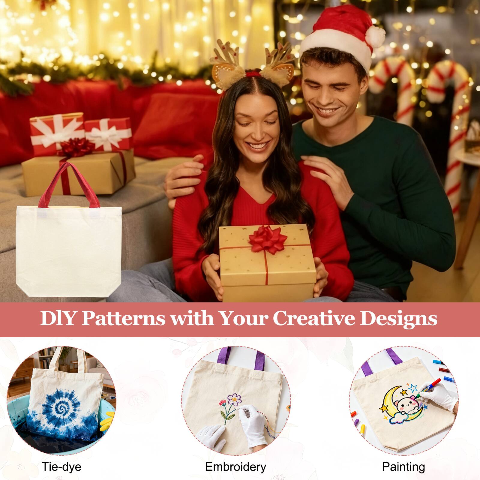 DIY Patterns with Your Creative Designs

Tie-dye  
Embroidery  
Painting