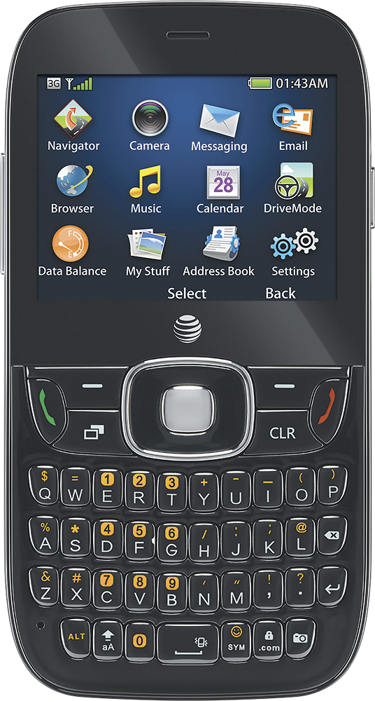 ZTE Z432 Prepaid Cell Phone Black AT&T ZTE Z432