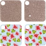 Angle Zoom. Insignia™ - Skins for Tile Mate (4-Pack) - Gold and Flower Pattern.