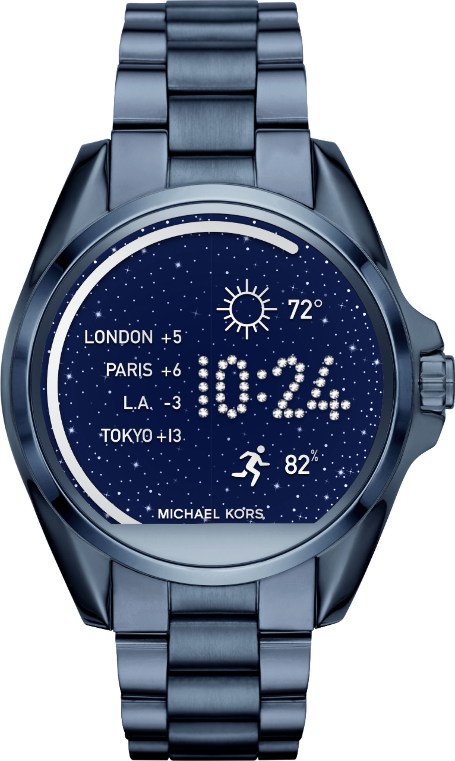 Best Buy: Michael Kors Access Bradshaw Smartwatch  Stainless Steel  Blue MKT5006