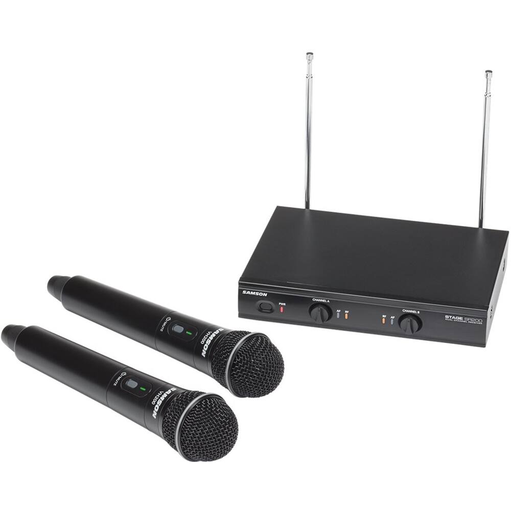 Angle. Samson - Stage Wireless Microphone System - Black.
