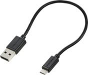Front Zoom. Insignia™ - 6 Inch Short Micro USB Charge and Sync Cable - Black.