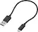 Front. Insignia™ - 6 Inch Short Micro USB Charge and Sync Cable - Black.