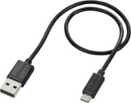 Front Zoom. Insignia™ - 1' Short Micro USB Charge and Sync Cable - Black.