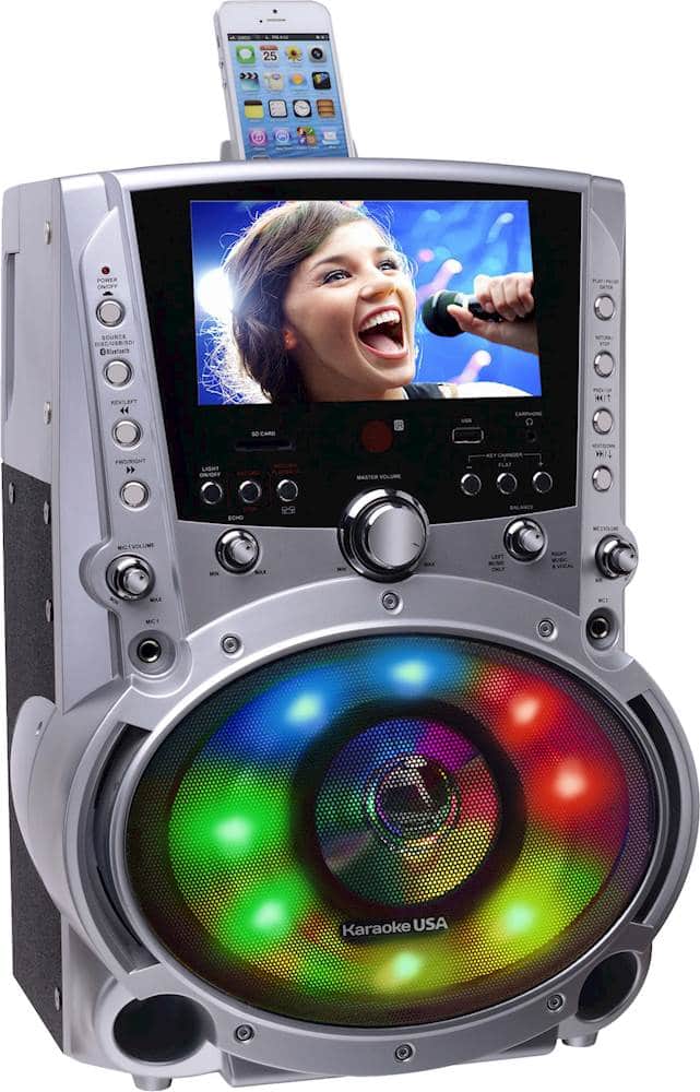 Best Buy Karaoke USA MP3 Karaoke System Silver GF758