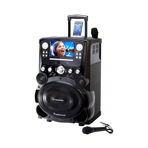 Karaoke USA MP3 Karaoke System Black GP978 Best Buy