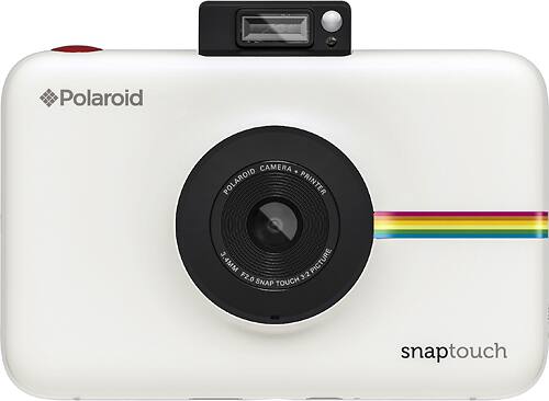 Polaroid - Snap Touch 13.0-Megapixel Digital Camera - White - Larger Front