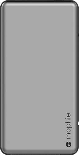 mophie - Hold Force 4000 mAh Portable Charger for Most Apple® Devices - Silver - Larger Front