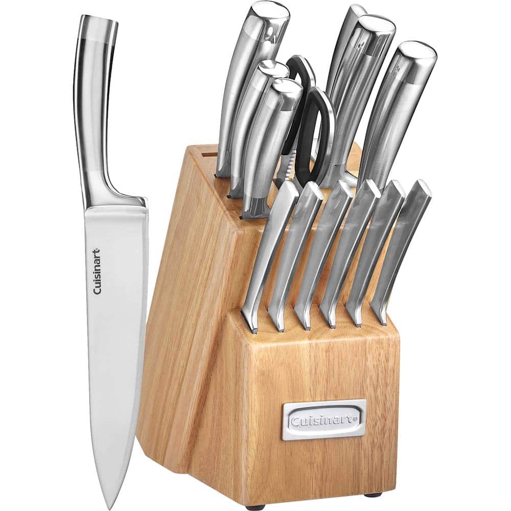 Angle. Cuisinart - Classic C99SS-15P 15-Piece Knife Set - Stainless steel.