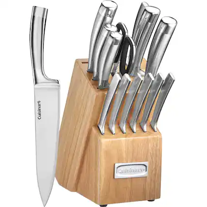 Angle. Cuisinart - Classic C99SS-15P 15-Piece Knife Set - Stainless steel.