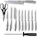 Alt View 11. Cuisinart - Graphix Collection 13-Piece Knife Set - Silver/Black.