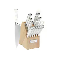 Cuisinart - 15-Piece Cutlery Set - White & Stainless - Angle_Zoom