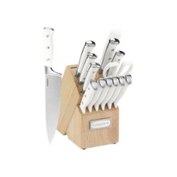 Cuisinart - 15-Piece Cutlery Set - White & Stainless - Angle_Zoom