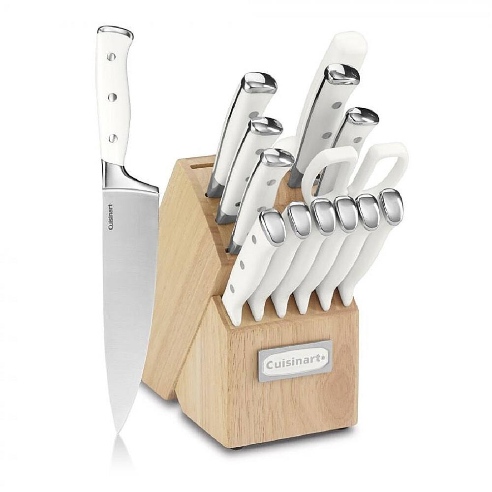 Alt View 11. Cuisinart - 15-Piece Cutlery Set - White & Stainless.