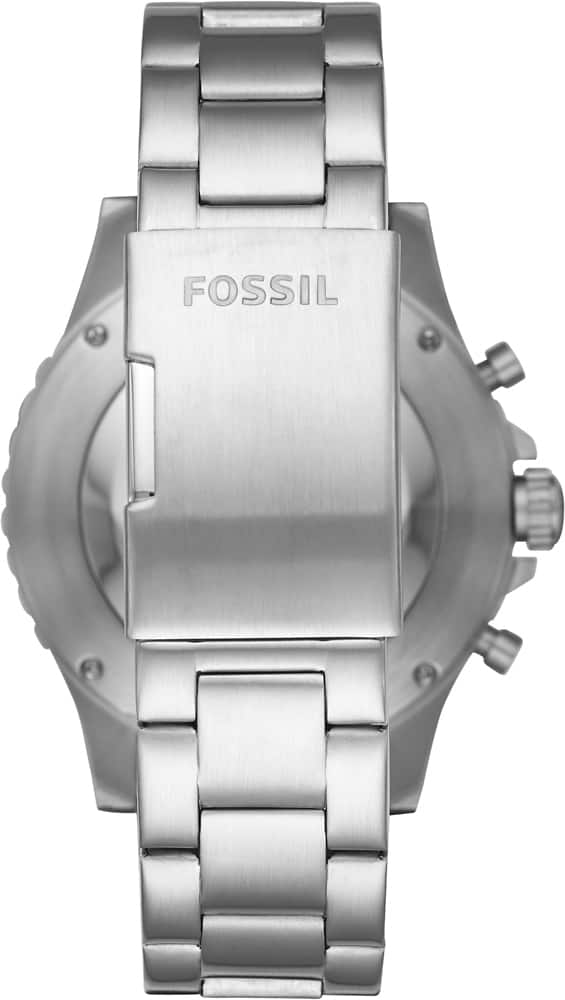 Back. Fossil - Q Crewmaster Hybrid Smartwatch 46mm Stainless Steel - Silver.