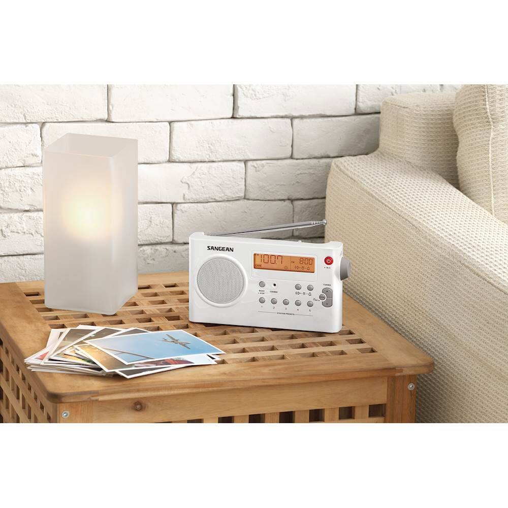 Alt View 11. Sangean - Portable AM/FM Radio - White.
