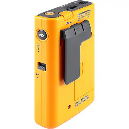 Alt View 11. Sangean America - AM / FM Digital Weather Alert Pocket Radio - Yellow.