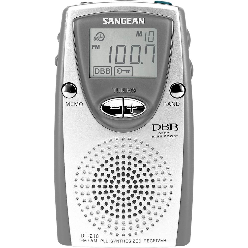 Best Buy: Sangean AM/FM Pocket Radio Silver DT-210